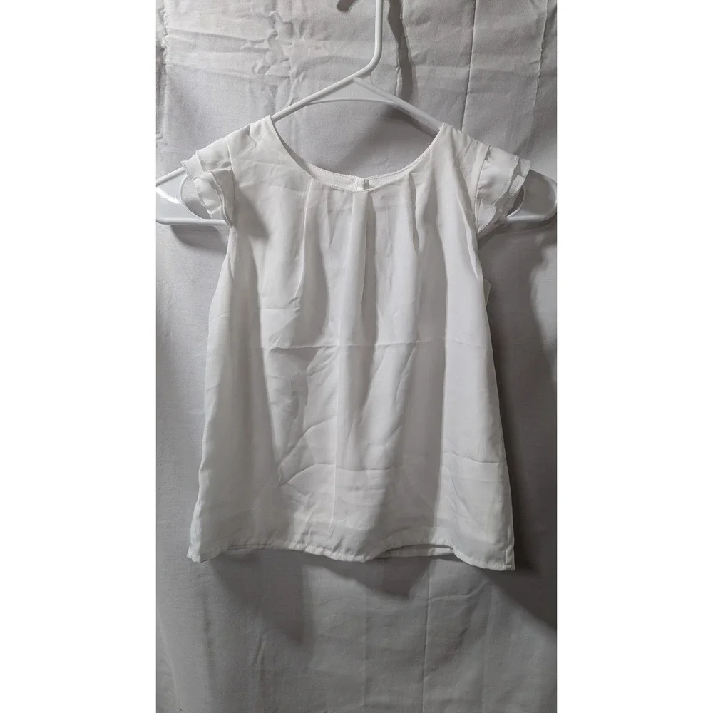 Girls 5/6 Childrens Place White Blouse, New With Tags‎